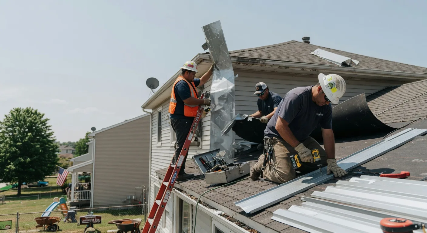 Storm Damage Metal Roof Repair in East Brookfield, MA